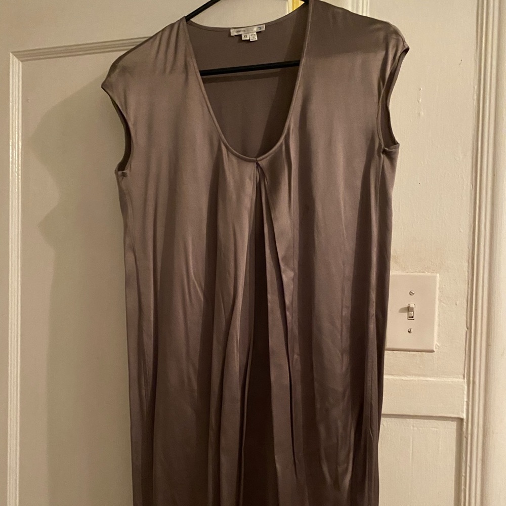 Vince Taupe Sleeveless Dress